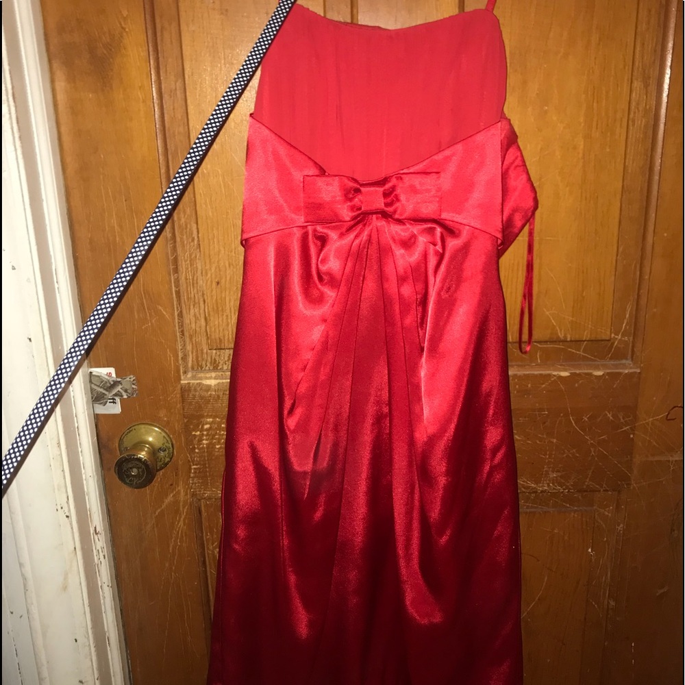 Red Strapless Delaru Dress
